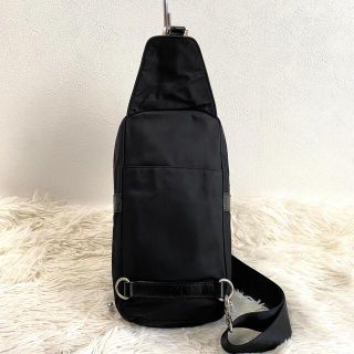 ポールスミス ボディバッグ ナイロン レザー切替 マルチストライプ