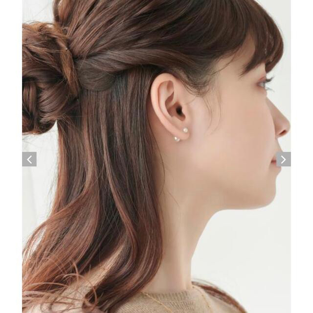 phoebe(フィービィー)のphoebe ♡ ダブルパールピアス　♡K10 レディースのアクセサリー(ピアス)の商品写真