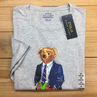 ポロラルフローレン(POLO RALPH LAUREN)の新品【ボーイズM】★ラルフ★人気のポロベアー！プリント半袖Ｔシャツ/グレー(Tシャツ/カットソー(半袖/袖なし))