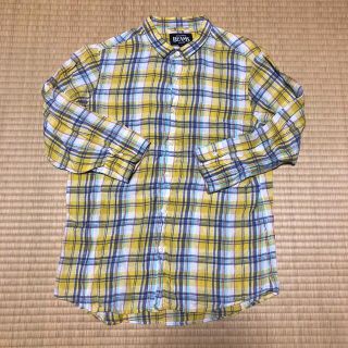 ビームス(BEAMS)の【美品】BEAMS ビームス ショートカラーリネンシャツ チェック 夏 ユニセ(シャツ)