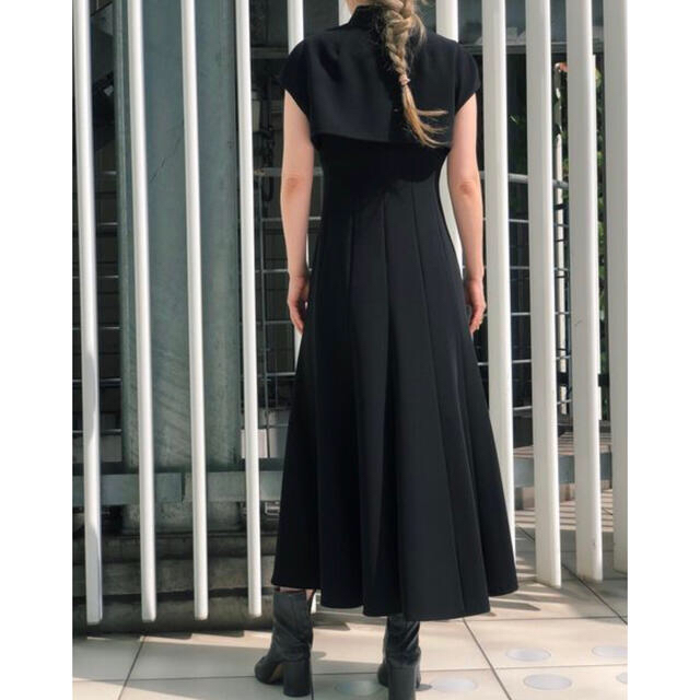 Mame Flared Hole Dress with Leather Belt