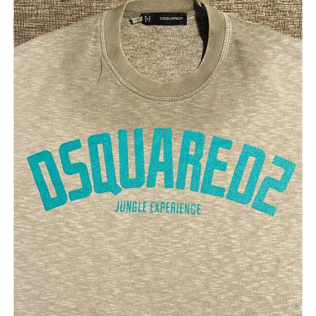 イタリア製 Dsquared2 ロゴプリントスウェット S ヘザーグレー