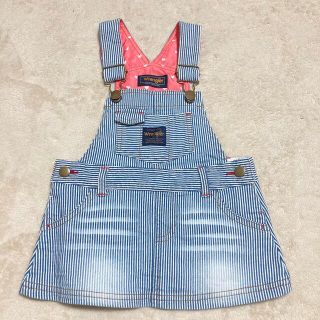 ラングラー(Wrangler)のWrangler ラングラー ジャンスカ ジャンパースカート ヒッコリー 80(ワンピース)