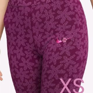 ナイキ(NIKE)のNIKE ナイキ ハイライズ レギンス  XS ブラック レッド 2着セット(レギンス/スパッツ)