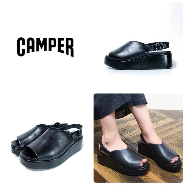 ■美品 定2.4万 カンペール CAMPER サンダル 37 23.5 黒