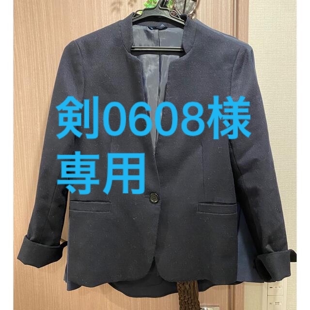 THE SUIT COMPANY - ウール ノーカラージャケット裏地付き9号の通販