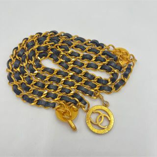 CHANEL - CHANEL シャネル ココマーク 3連チェーンベルト 喜平