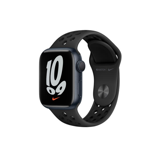 人気TOP Watch Apple - 41mmミッドナイトとアンスラサイト/ブラックNike GPS アップル7 腕時計(デジタル)