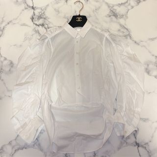 コムデギャルソン(COMME des GARCONS)の【新品】ノワールケイニノミヤ シャツ S ホワイト100%コットン(シャツ/ブラウス(長袖/七分))