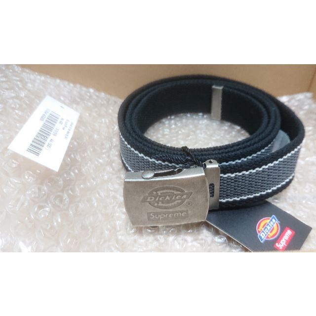 Supreme Dickies Stripe Webbing Belt  黒