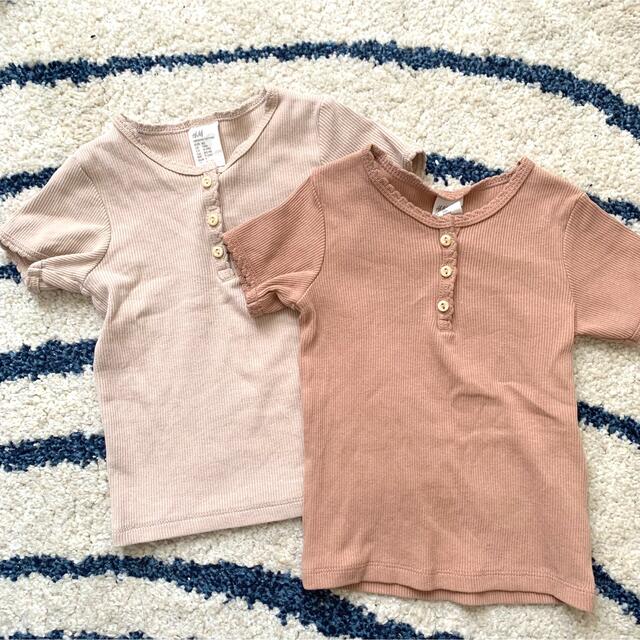 H&M(エイチアンドエム)のH&M / オーガニックコットン/ Tシャツ キッズ/ベビー/マタニティのベビー服(~85cm)(Ｔシャツ)の商品写真