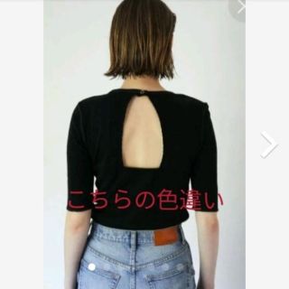 マウジー(moussy)のマウジー◎タグ付きBACK OPEN RIB H／S トップス(カットソー(半袖/袖なし))