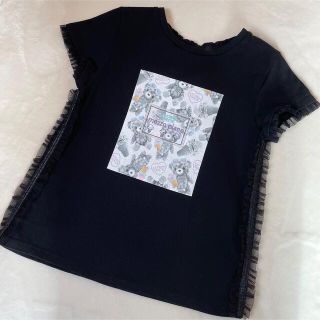 メゾピアノ(mezzo piano)のアイスクマ　黒　Tシャツ(Tシャツ/カットソー)