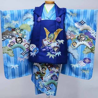 七五三 三歳 男児 被布着物フルセット 日本製 陽気な天使 NO37119-1(和服/着物)