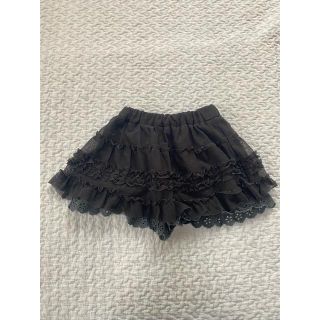 ベベ(BeBe)のBeBe 黒レースキュロットスカート　100size(パンツ/スパッツ)