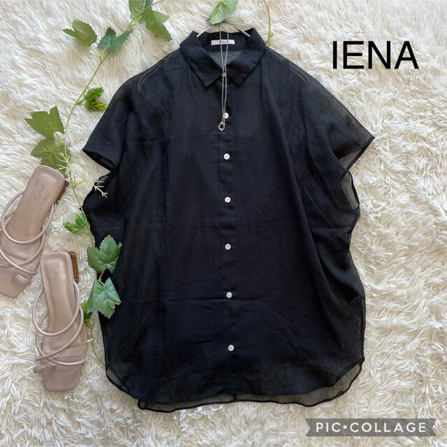 IENA イエナ　ノースリーブシアーシャツ　シアーブラウス