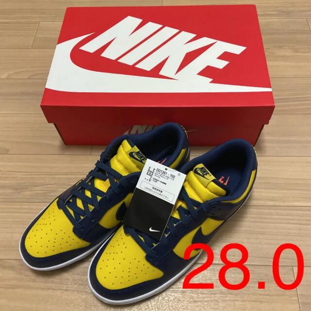 NIKE(ナイキ)の新品 28cm NIKE DUNK LOW RETRO MICHIGAN ダンク メンズの靴/シューズ(スニーカー)の商品写真