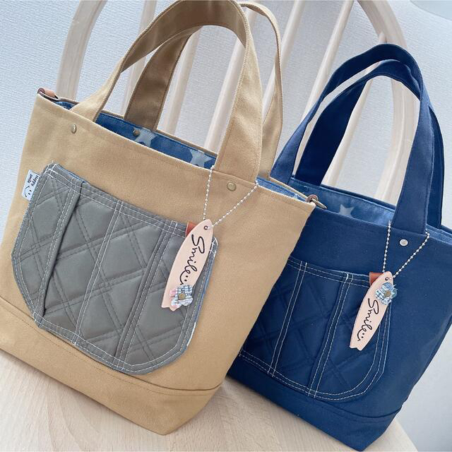 新着 大きなポケット× 帆布(ライトブラウン) ☆ トートバック 新着 大きなポケット× 帆布(ライトブラウン) ☆ トートバック