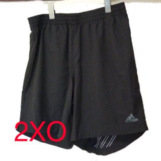 アディダス(adidas)の大きいサイズ◆新品◆(2XO)(3XL)アディダス 黒ランニングパンツ(ショートパンツ)