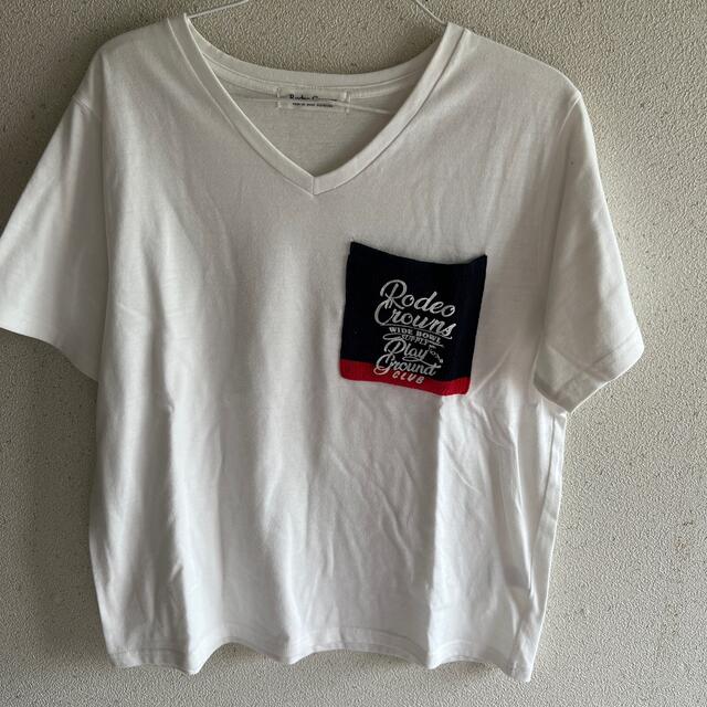 RODEO CROWNS(ロデオクラウンズ)のRODEOCROWNS VネックTシャツ レディースのトップス(Tシャツ(半袖/袖なし))の商品写真