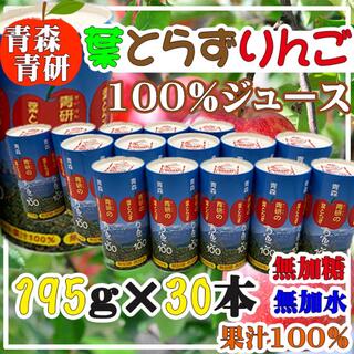 青森青研　葉とらずりんごジュース　195g×30本(ソフトドリンク)