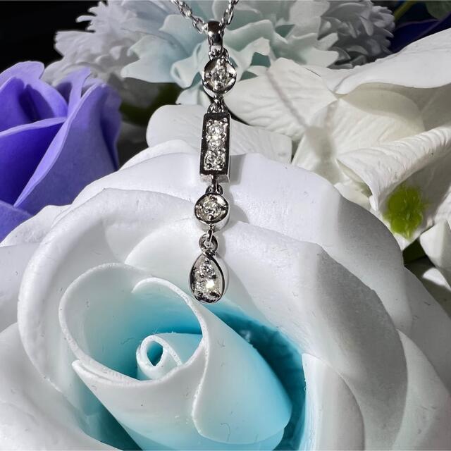 STAR JEWELRY K18 WG ネックレス ダイヤモンド-