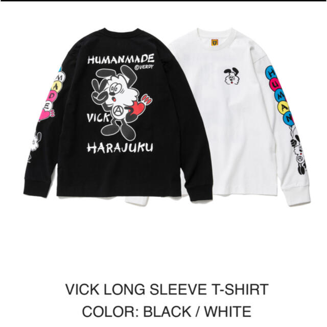 HUMAN MADE(ヒューマンメイド)のHUMAN MADE VICK LONG  T-SHIRT "White" メンズのトップス(Tシャツ/カットソー(七分/長袖))の商品写真