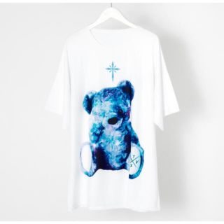 春新作! TRAVAS TOKYO トラバストーキョー クマTシャツ 白青 同時購入品 ラス1❤新品未使用♡トラバストーキョー♡フロントクマVネックビッグTシャツ♡白 Tシャツ/カットソー(半袖/袖なし)