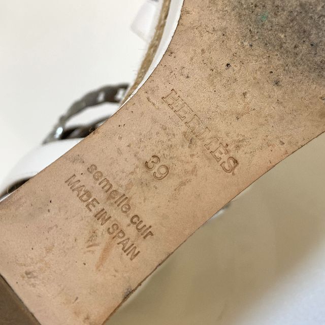 Hermes - 3271 エルメス アマレス レザー ウェッジサンダル