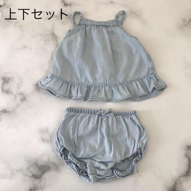 babyGAP(ベビーギャップ)のGAP baby デニムキャミソール　パンツ　セット キッズ/ベビー/マタニティのベビー服(~85cm)(その他)の商品写真