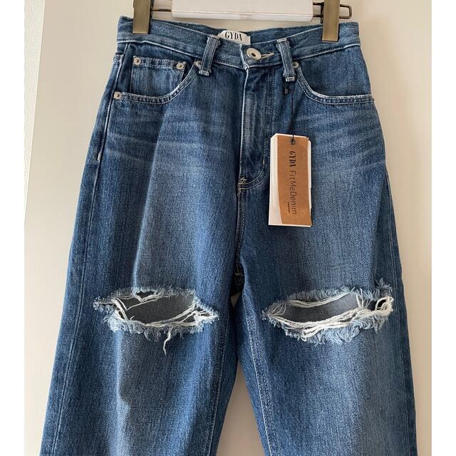 2022年最新海外 GYDA KNEEスクエアクラッシュペグトップデニムパンツ