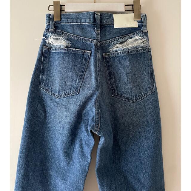 2022年最新海外 GYDA KNEEスクエアクラッシュペグトップデニムパンツ