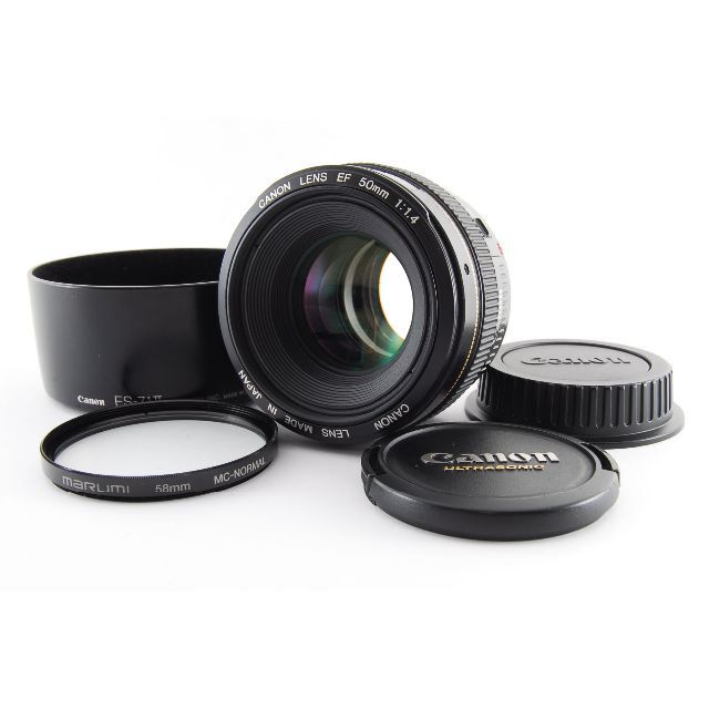 ★極上美品★ Canon キヤノン EF 50mm F1.4 USM フード付き