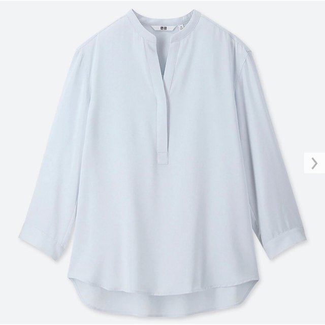 UNIQLO(ユニクロ)のユニクロ　レーヨンスタンドカラーブラウス(七分袖) レディースのトップス(シャツ/ブラウス(長袖/七分))の商品写真