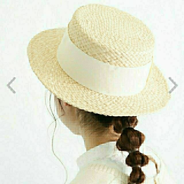 SM2(サマンサモスモス)のサマンサモスモス　新品　太リボンカンカン帽 レディースの帽子(麦わら帽子/ストローハット)の商品写真