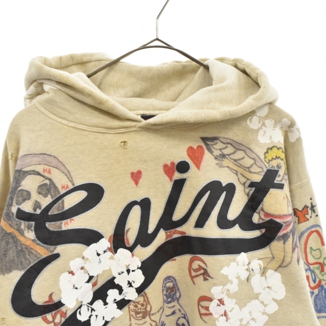 SAINT MICHAEL セントマイケル 22SS DENIM TEARS HOODIE GREENAFFITTI フーディ グラフィティー デニムティアーズ パーカー SM-S22-0000-083 グレーM備考