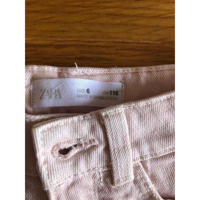 ZARA KIDS(ザラキッズ)のZARA ザラキッズ　デニムショートパンツ　ピンク　116 キッズ/ベビー/マタニティのキッズ服女の子用(90cm~)(パンツ/スパッツ)の商品写真