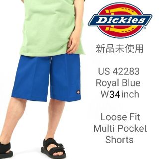 ディッキーズ(Dickies)の新品 ディッキーズ マルチポケット フェスショーツ RO W34 ロイヤルブルー(ショートパンツ)