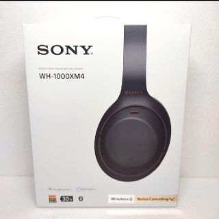 ソニー(SONY)の【美品】SONY　ワイヤレスヘッドホン WH-1000XM4 ブラック(ヘッドフォン/イヤフォン)