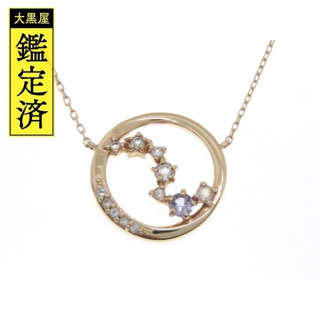 4℃ - 4℃ マルチカラー ネックレス K18YG 1.7g【434】