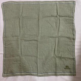 バーバリー(BURBERRY)のBurberrys ハンカチ　中古品　グリーン　ホース刺繍　#1742(ハンカチ)