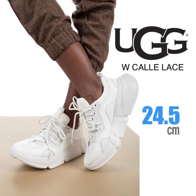 新品 定価1.8万円 UGG CALLE LACE スニーカー 24.5㎝ 中古 - www