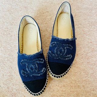 63%OFF!】-CHANEL - シャ•ネル 靴 エス•パドリーユ バイカラー