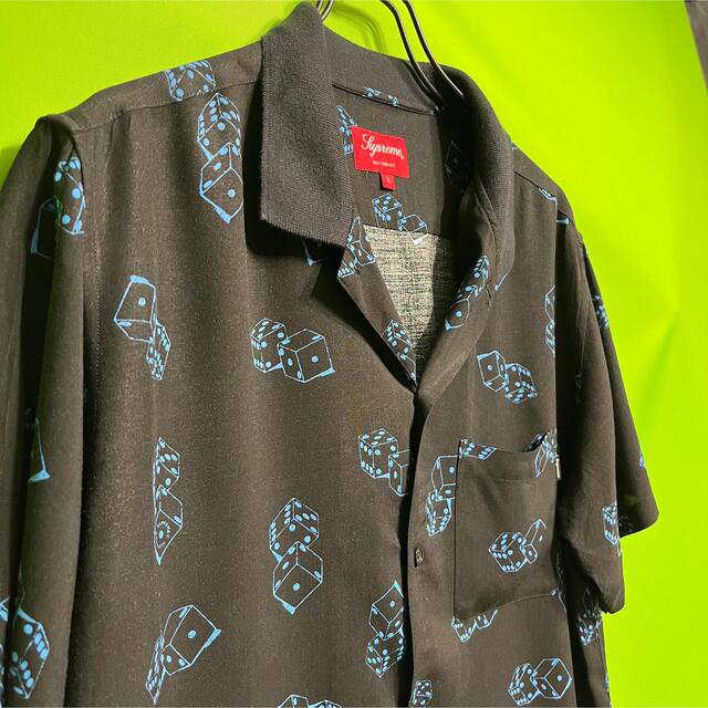 supreme Dice Rayon S/S Shirt 黒 Lサイズ