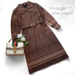 美品 ヴィンテージ ミモレ丈ワンピース ノースリーブ ブラック