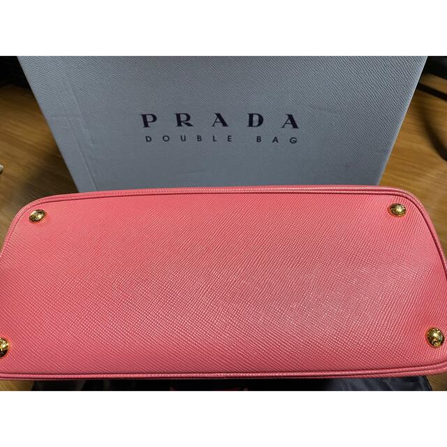 プラダ PRADA prada 本物 美品 ピンク 革 サフィアーノ 箱付き