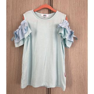 シマムラ(しまむら)の水色のレイヤード半袖Tシャツ(サイズ130)(Tシャツ/カットソー)