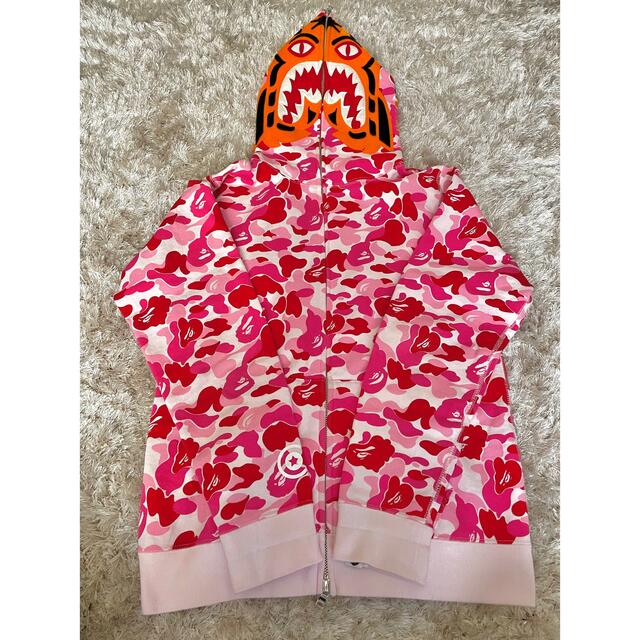 a bathing ape ABC camo pink タイガーパーカー