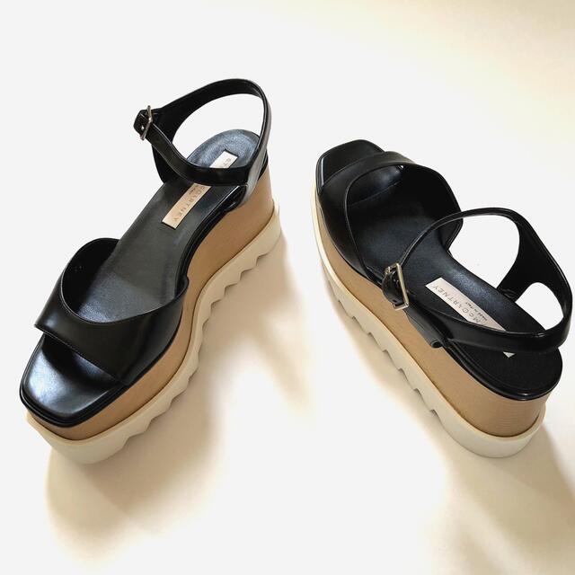 新品 38.5 ステラ マッカートニー ブラック 黒 エリス サンダル | www
