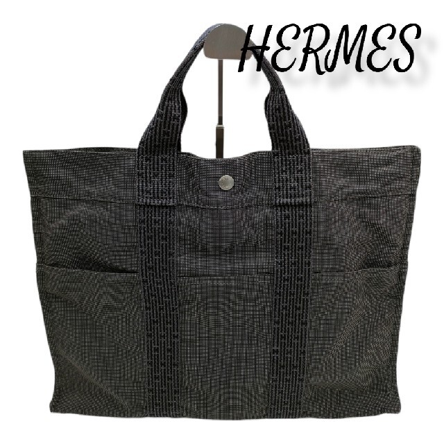 HERMES エルメス エールラインMM トートバッグ ナイロン キャンバス